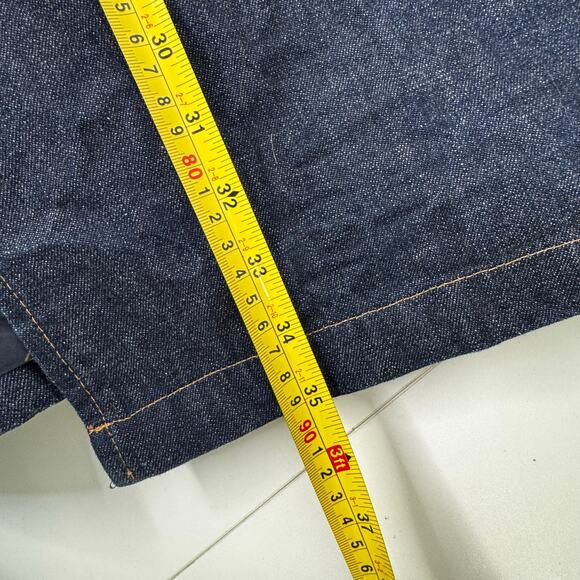 Vintage Old Navy 2001 Denim Trench Coat Womens Large  Blue Duster Y2K RARE - Picture 8 of 10